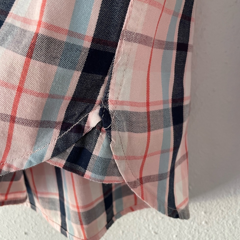 Prince & Fox plaid blue pink and red button-down shirt long sleeve, Sz M - Picture 6 of 12